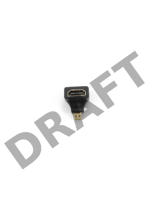 Переходник HDMI-microHDMI Gembird, 19F/19M, угловой, золотые разъемы, пакет  A-HDMI-FDML 