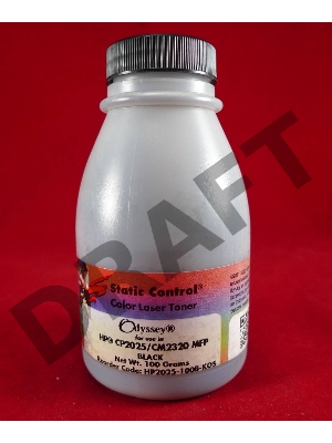 Тонер для принтера Static Control HP LJCP2025 HP2025-100B-KOS черный (флакон 100гр) 
