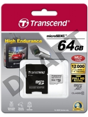 Флэш карта 64Gb microSDXC Transcend (TS64GUSDXC10V), Class 10, RTL