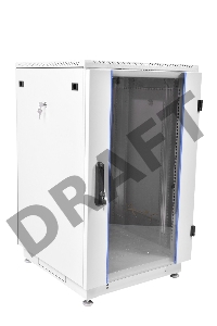 Шкаф коммутационный ЦМО ШТК-М-18.6.8-1ААА 18U 600x820мм пер.дв.стекл задн.дв.стал.лист 2 бок.пан. направл.под закл.гайки 270кг серый