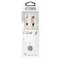 Кабель Qumo MFI, Type-С -  Apple 8 pin, 1м, Type-C, 5В, 2,4А, 12W, нейлоновая оплетка, металлический коннектор, золото