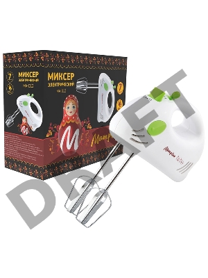 Миксер МАТРЁНА MA-012 погружной, 7 скоростей, 150Вт, зеленый