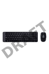 Клавиатура + мышь Logitech MK220 клав:черный мышь:черный USB беспроводная