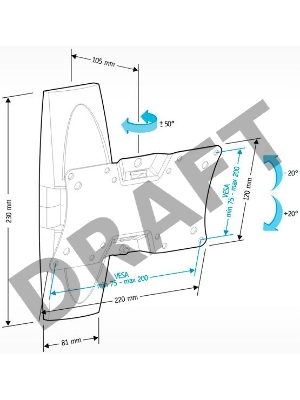 Кронштейн Holder LCDS-5062 белый    