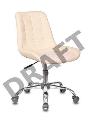 Кресло Бюрократ CH-350SL/IVORY светло-бежевый искусст.кожа/ткань крестовина хром