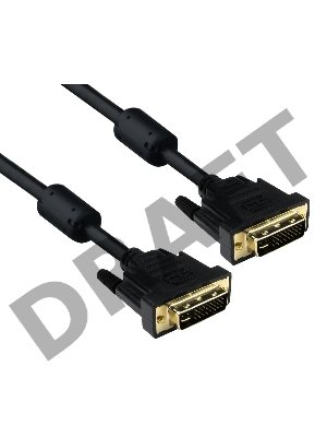 Кабель DVI dual link  1.8м Exegate, позолоченные контакты