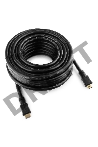 Кабель HDMI Gembird, 15м, v1.4, 19M/19M, черный, позол.раз., экран, пакет CC-HDMI4-15M