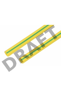 Трубка термоусадочная 25.0/12.5 1м жел./зел. Rexant 22-5007