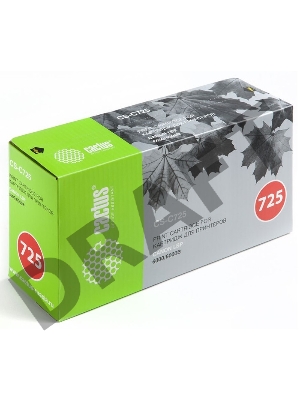 Тонер Картридж Cactus CS-C725S черный для Canon LBP 6000 i-Sensys 6000b i-Sensys (1600стр.)