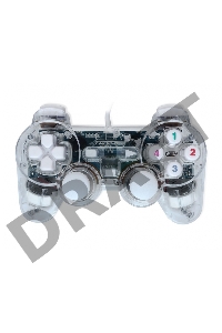 Геймпад CBR CBG 915 {Игровой манипулятор для PC, проводной, 2 вибро мотора, подстветка, прозрачный, USB}