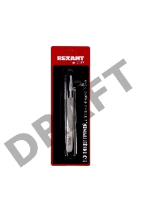 Пинцет прямой с острыми кончиками 125 мм (блистер) REXANT