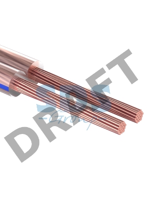 Кабель акустический REXANT 2х0,75 мм², прозрачный BLUELINE, мини-бухта 10 м