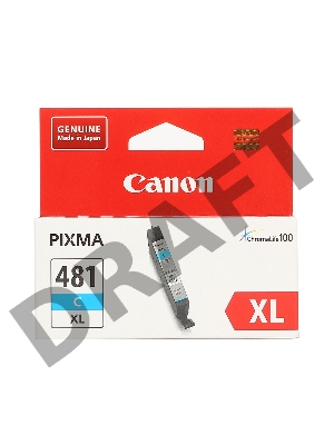 Картридж Canon CLI-481XL C EMB для TS6140/TS8140/TS9140/TR8540. Голубой. 519 страниц.