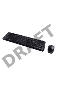 Клавиатура + мышь Logitech MK220 клав:черный мышь:черный USB беспроводная