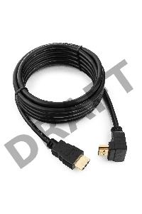 Кабель HDMI Gembird/Cablexpert CC-HDMI490-10, 3.0м, v1.4, 19M/19M, углов. разъем, черный, позол.разъемы, экран, пакет