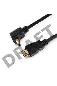 Кабель HDMI Gembird/Cablexpert CC-HDMI490-10, 3.0м, v1.4, 19M/19M, углов. разъем, черный, позол.разъемы, экран, пакет
