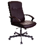 Кресло руководителя Бюрократ DOMINUS-BR коричневый/черный искусственная кожа крестовина металл
