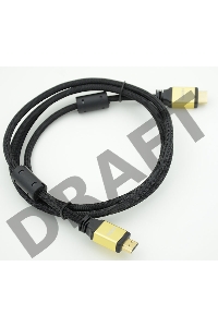 Кабель HDMI Behpex Ver.1.4 Gold jack HDMI(19pin)/HDMI(19pin) (1.8м) феррит.кольца Позолоченные контакты