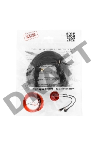 Кабель HDMI Gembird/Cablexpert CC-HDMI490-10, 3.0м, v1.4, 19M/19M, углов. разъем, черный, позол.разъемы, экран, пакет