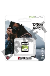 Флеш карта SDHC 128Gb Class10 Kingston <SDS2/128GB>, Canvas Select 100R CL10 UHS-I