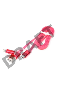 Кабель USB 2.0 Cablexpert CC-mAPUSB2pk1m, AM/microBM 5P - iPhone lightning, 1м, комбо кабель, алюминиевые разъемы, розовый, блистер