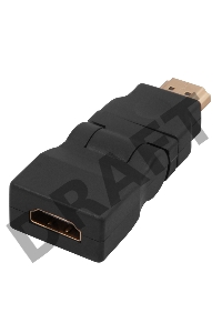 Переходник штекер HDMI - гнездо HDMI, поворотный  REXANT