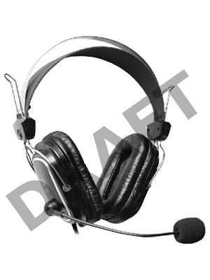 Наушники A4Tech HS-50,Черный, серебристый Наушники A4Tech HS-50,Черный, серебристый