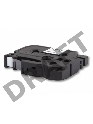 Лента Cactus CS-TZ231 для печати наклеек в устройствах Brother P-touch черный на белом 12мм х 8м