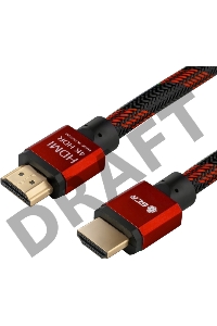 Greenconnect Кабель 3.0m HDMI версия 2.0, HDR 4:2:2, Ultra HD, 4K 60 fps 60Hz/5K*30Hz, 3D, AUDIO, 18.0 Гбит/с, 28/28 AWG, OD7.3mm, тройной экран, BICOLOR нейлон, AL корпус красный, GCR-51491 Greenconnect Кабель 3.0m HDMI версия 2.0, HDR 4:2:2, Ultra HD, 4