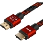 Greenconnect Кабель 3.0m HDMI версия 2.0, HDR 4:2:2, Ultra HD, 4K 60 fps 60Hz/5K*30Hz, 3D, AUDIO, 18.0 Гбит/с, 28/28 AWG, OD7.3mm, тройной экран, BICOLOR нейлон, AL корпус красный, GCR-51491 Greenconnect Кабель 3.0m HDMI версия 2.0, HDR 4:2:2, Ultra HD, 4