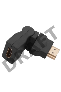 Переходник штекер HDMI - гнездо HDMI, поворотный  REXANT