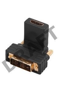 Переходник штекер DVI-D - гнездо HDMI, поворотный  REXANT