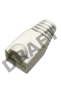 Защитные колпачки для кабеля 6,0мм cat.5, на соединение коннектора с кабелем, белый, 100 шт. в пчк