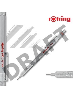 Карандаш механический Rotring 600 1904444 0.7мм серебристый