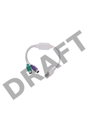 Переходник Gembird Конвертер с USB Am на 2xPS/2  UAPS12