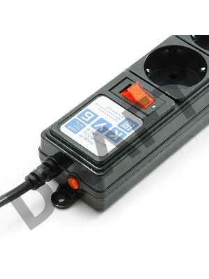 Фильтр-удлинитель Power Cube B 5,0 м 5 розеток (черный) 10А/2,2кВт