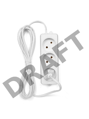 Сетевые фильтры Gembird Удлинитель Гарнизон EL-E3-W-3, 3 розетки  допустимый ток 6А, длина 3м.