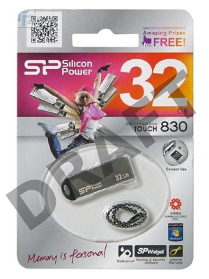 Флеш Диск Silicon Power 32Gb Touch 830 SP032GBUF2830V1S USB2.0 серебристый