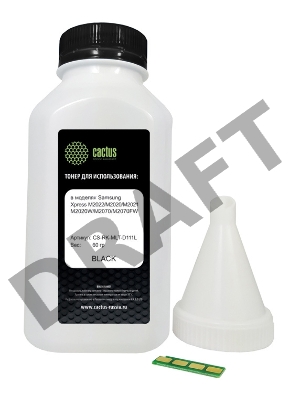 Тонер Cactus CS-RK-MLT-D111L черный туба 60гр. с чипом для принтера Samsung Xpress M2022/M2020/M2021/M2020W/M2070/M2070FW