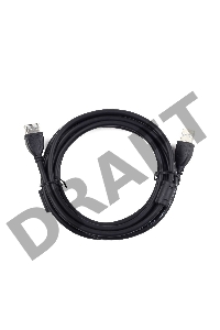 Кабель Gembird/Cablexpert CCF2-USB2-AMAF-10 USB 2.0  Pro AM/AF, 3м, экран, 2феррит.кольца, черный, пакет