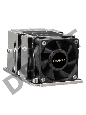 Кулер ExeGate EX293440RUS ESNK-P0068APS4.PWM.2U.3647.Cu (Al+Cu, 2U, 3 тепл. трубки, LGA3647, TDP 205W, Fan 80mm, PWM, 2100-6800RPM, 2 ball bearing, 4pin, 52db, 410г, на винтах, с термопастой, Retail box)