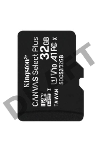 Флеш карта microSDHC 32GB microSDXC Class10 Kingston <SDCS2/32GBSP> Class10 UHS-I Canvas Select up to 100MB/s