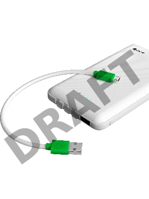 Кабель GCR QC  0.3m MicroUSB, быстрая зарядка, белый TPE, зеленые коннекторы, 28/22 AWG, GCR-53281