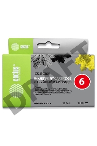Картридж струйный Cactus CS-BCI6Y желтый для Canon S800 S820 S900 S9000 (12ml)
