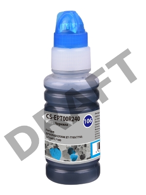 Чернила Cactus CS-EPT00R240 голубой70мл для Epson L7160/L7180