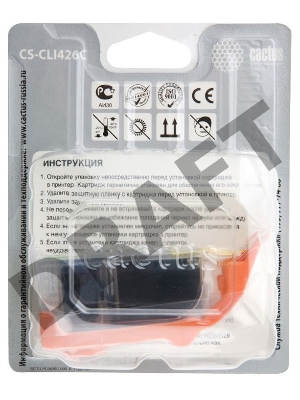 Картридж струйный Cactus CS-CLI426C голубой для Canon MG5140 5240 6140 8140 MX884 (8,2ml)