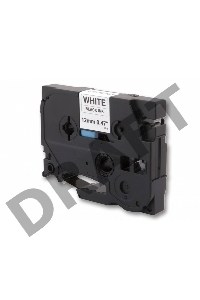 Лента Cactus CS-TZ231 для печати наклеек в устройствах Brother P-touch черный на белом 12мм х 8м