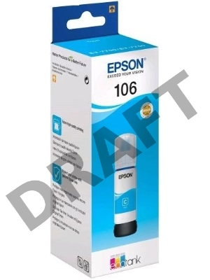 Картридж струйный Epson 106C C13T00R240 голубой (70мл) для Epson L7160/7180