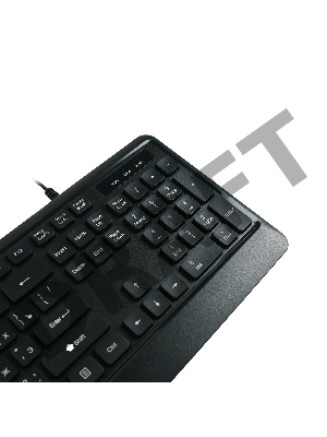 Комплект клавиатура+мышь/ Keyboard/mouse set MK120, USB wired, 104 кл, 1000DPI, 1.8m, black, Foxline