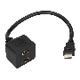 Переходник REXANT штекер HDMI - 2 гнезда HDMI с проводом, черный (10 шт./уп.)